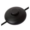 Lampa podłogowa lniany klosz owalny nowoczesna minimalistyczna uniwersalna klasyczna czarno-brązowa KALA 06724/01/73 LUCIDE